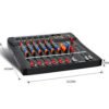 hot sale professional 6 Channel audio Mixing Console Audio Bluetooth with Power Amplifier Mixer 3