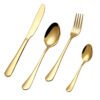 Bulk Gold Plated Stainless Steel Cutlery Set, Kitchen Fork Spoon Knife Cutlery 3