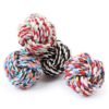 Teeth Cleaning Tough Durable Interactive Eco Friendly Cotton Rope Toy Dog Chew Ball for Toy 3