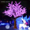 Outdoor decoration event garden landscaping led light up cherry blossom artificial tree 3