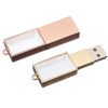 Wedding Gift Rose Gold Memorias Stick Crystal Glass USB Flash Drive 3