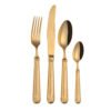 Wholesale luxury stainless steel gold plated wedding dinnerware cutlery set including knife fork and spoon 3