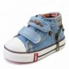 CV7016 china stylish high top good quality kids jeans canvas shoes 3