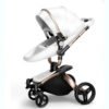 High Quality Hot Mom New Baby Stroller High Landscape 360 Rotation Strollers, PU Leather Stroller 3 In 1 3