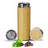 Promotion Eco Friendly Healthy Double Wall Bamboo Water Bottle With Tea Infuser 3