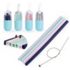 Fancy Travel Flexible Magic Eco Friendly Reusable Drinking Silicone Rubber Collapsible Straws With Case 3