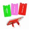 3M sticky silicone mobile phone smart wallet with stand holder 3