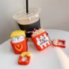 For AirPods Case Cute French Fry Popcorn Pattern Gel Cover Bluetooth Wireless Earphone Case For Airpods 1 2 3