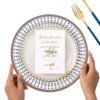 Golden Weddings glass wholesale Tableware gold beaded charger plates 3