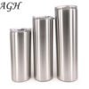 High capacity 30oz skinny tumbler straight double wall stainless steel vacuum insulated skinny tumblers with slide lid 3