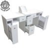 double manicure nail table nail bar table for salon furniture 3