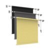 Blackout roller blind 18mm european adjustable easy fix without drilling roller blind 3