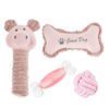 New arrival wholesale bite resistance tpr material squeaky pet chew toy set for dogs 3