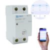 2P 32A 18mm Din Rail relay type cell phone control Smart Switch Remote control by eWeLink APP WIFI Circuit Breaker for home 3