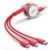 UCABLE free shipping mobile phone charger 3 in 1 fast charging micro usb data cable 3