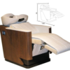 Salon tilt basin hair wash shampoo chair with adjustable footrest 3