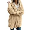2019 Faux Fur Teddy Bear Coat Jacket Women Fashion Open Point Hooded Coat Woman Long Sleeve Blurred Jacket S-5XL 3