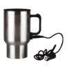 16oz Electric Heated Travel Coffee Cup Mug Car 12V Adapter USB,Thermal Travel Cup Car Electric Thermos Bottle Heating mug 3