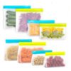 Reusable Flat and Stand up Solid PEVA Food Storage Bag for Food Fruit and Vegetables Snack bags sandwich bags 3