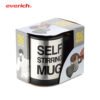 Coffee cup customized logo auto self stirring mug travel drinking double wall insulated 14oz mug with plastic lid 3