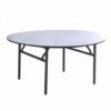 Iron frame round folding dining PVC table for 8-12 person 3