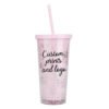 Why US Luxury Brands Custom this Double Wall Glitter Tumbler with Straw 3