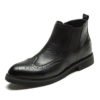 PDEP high quality soft pu best selling business office career convenient slip on design rubber outsole ankle boots for men 3
