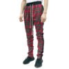 New men Run Jogging pants Muscular man Scottish style Contrast color Plaid stripe Street fashion pants Breathable GYM Sweatpants 3