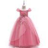 Wholesale Kids Wedding Event Ball Gown Fancy Princess Frock Beautiful Girl Party Dress LP-213 3