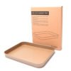 9.6 Inch Rectangle Serving Golden Carbon Steel Non Stick Cookie biscuit Cake Baking Tray 3