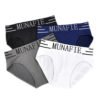 Munafie Nylon Printed Letter Comfy Underpants Soft Good Elasticity seamless Underwear mens briefs 3