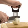 Stainless steel grip handle onion fork holder for slicing 3