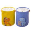China Supplier Home Decor Baby Toy Storage Canvas Cotton Dinosaur Clothes Basket cloth 3