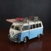 Home Artistic Models For Home Decoration High Quality Vintage Handmade Metal Crafts Bus Models With Camping Luggage Decoration 3