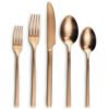 black cutlery, rose gold matte flatware, copper cutlery 3