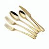 Dubai Knife And Fork Spoon Gold Cutlery Set ,Titanium PVD Coating Luxury Gold Flatware 3