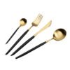 18-10 Stainless Steel Copper Black Handle Cutlery for Wedding Event Restaurant 3