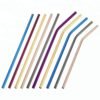 FDA Approved Rainbow Colored Drinking Straw Stainless Steel Straight Bent Straw for Bar Party 3