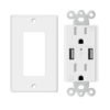 North America 125V 15A Hot Sell 4.2A Dual USB Outlet 3
