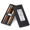 5 Pairs/Set Japanese Reusable Chopsticks Natural Beech Wood Chinese Chopsticks 3