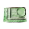 The whole case wholesale 14" x 10.1" x 0.9" Inch Villa Banana Leaf rectangular Melamine Plates Set Printed Design 3