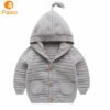 Factory OEM Latest new style hippie coat children boys sweater with knitting 3