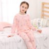 Newest Bulk Wholesale Cartoon Children Long Sleeve Kids Girls Pajamas Sleepwear Clothes 3