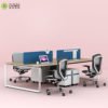 Modern modular desk system office furniture 4 person workstation 3