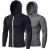 wholesales custom logo workout sports quick dry dri fit clothing gym wear for men zipper fitness shirt hoodies 3