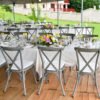 CDG Baby Blue Aluminium Garden Outdoor Indoor Party Wedding Decor Chair Stacking Event Banquet Rental Chair 3