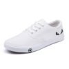 CM8516 Fashion Personalized mens Shallow Mouth funky flat casual White canvas shoes 3