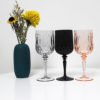 Wholesale old fashion Goblet Wine Glass Cup plastic reusable champagne wine glass 3