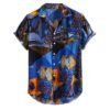 Men's Floral Print Short Sleeve Shirt, Shirts For Men Casual Men's Beach Shirts 3