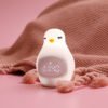 New smart digital Charging silicone decorative sleep trainer led Children night light 3D Animated penguin alarm clock for kids 3